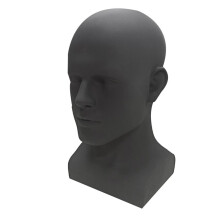 Male Mannequin  Professional Manikin  for Display Wigs Hats Headphone Display Stand (Matte Black)