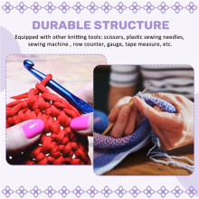 100Pcs Crochet Hook Set with Yarn Knitting Needles Sewing Tools Knit Gauge Stitch DIY Tools Kit ()