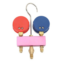 HS-M02 Refrigerant Diagnostic Manifold Gauge G1/4 Condition Manometer Pressure Gauge Refrigeration Tool for R22/32/R410A