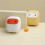 Desktop Trash Can, Small Office Supplies,  Double-Layer Push-Down Trash Can, Cute Trash Storage Box Yellow 2