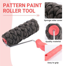 Pattern Paint Roller Tool Environmental Protection Stamp Painting Decorative Cylinder Tools Imitate Stone for Wall