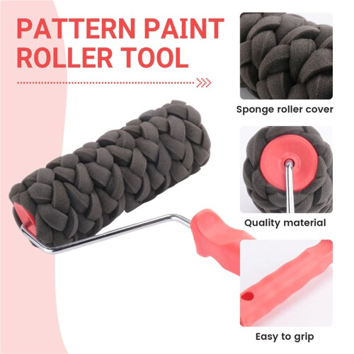 Pattern Paint Roller Tool Environmental Protection Stamp Painting Decorative Cylinder Tools Imitate Stone for Wall