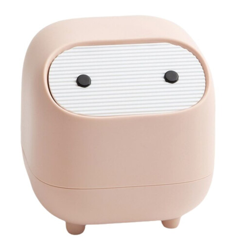 Desktop Trash Can, Small Office Supplies,  Double-Layer Push-Down Trash Can, Cute Trash Storage Box