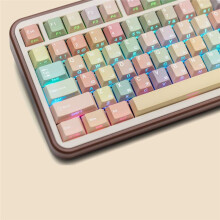 Double Print Keycaps Dye-Sub PBT Side Light Profile 131 Keys for Mechanical Keyboard ISO Layout F75 German
