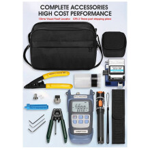 FTTH Fiber Optic Tool Kit with Fiber Cleaver -70-+10DBm Optical Power Meter Visual Fault Locator 10Mw
