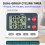 Digital Kitchen Dual Group Cycling Timer Three Timing Options,Mute/Turn Off Memory Function Timer for Cooking Studying 8