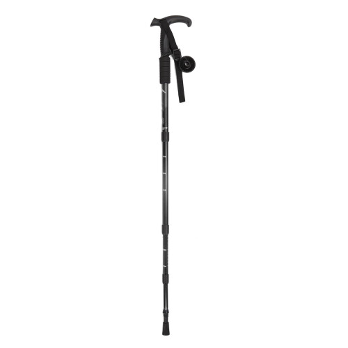 Telescopic Walking Stick - Adjustable Black Alloy 1