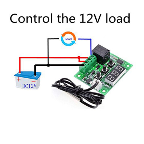 2X W1209  12V Thermostat Temperature Control  Thermometer Controller with Digital LED Display with Case 1