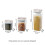 Sealed Plastic Jar with Lid Transparent Square Sealed Storage Jar Quick Pull Lid Design Kitchen Food Storage Jar M 5