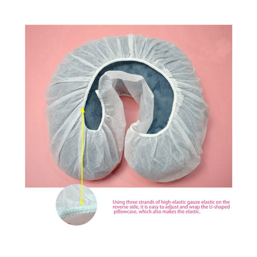 Bobotron 150X U Shaped Disposable Non-Woven Headrest Pillow Paper Beauty Spa Salon Bed Cover Massage Face Cradle Rest Covers