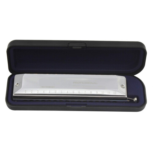 Professional 16 Hole 64 Tone Chromatic Harmonica with Extended Range and Balanced Sound