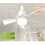 Socket Fan Light with Remote, Ceiling Fan with 3-Speeds, Dimmable LED, E27 Base, Cordless Light Socket Fan 8
