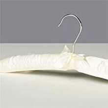 20X Satin Padded Hangers for Delicate Wedding Dresses Silk Hangers with Anti-Rust Swiveling Chrome Hook