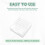 Stencil per Note Adesive Compatibile con Post Notes, Base per Blocchi Adesivi 3x3 con 2 Stencil Inclusi, Organizer per Blocco Note Bianco 8