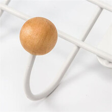 2X 5 Crochets sur Cintre de Porte avec Boules en Bois, Design Moderne Multifonctionnel pour Entrée de Maison, Armoire, Salle de Bain