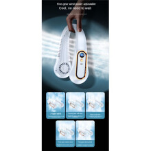 USB Charging Electric Fan Hanging Wireless Neck FAN Portable Air Cooler Electric Fans Bladeless Rechargeable Mute Fans,A