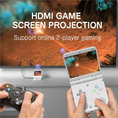 Flip V2 Retro Handheld Game Console 3.5Inch IPS Screen Open Source Handheld Game Console -Compatible Game Pad Black 2