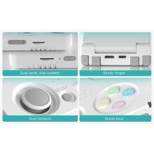 Flip V2 Retro Handheld Game Console 3.5Inch IPS Screen Open Source Handheld Game Console -Compatible Game Pad White