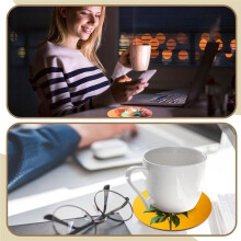 12 Pcs Sublimation Coasters 4 X 4 Inch Hardboard Coaster Cork and Blank Coasters Sublimation Car Coasters