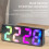 LED Alarm Clock with Customizable Display Options 12/24 Hour Formats & Automatic Brightness Control At Night Black 4