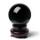 3pcs 80MM Natural Black Sphere Large Crystal  Healing Stone with Base 5