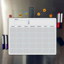 2X A3 Magnetic Whiteboard Dry Erase Calendar Set Whiteboard Weekly Planner for Refrigerator Fridge Kitchen Home