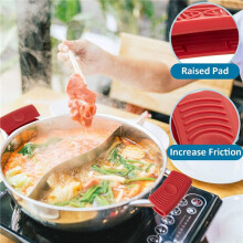 4x Silicone Hot Handle Holder and Assist Handle Holder Cast Iron Skillet Handle Cover Cast Iron Silicone Handle Cover