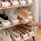 2X Shoes Storage Rack Save Space,Shoe Organizer Stacker,Adjustable Shoe Stacker,Shoe Stacker Slots Organizer 2