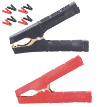 10pcs 100A Copper Battery Cable Clamps Red and Black Vehicle Accessory
