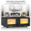 Dual Analog VU Meter Audio Switcher Box with Remote Control 2-Way Amplifier/Speaker Vintage 100W Max Power 4