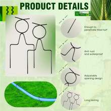 12 Pack Metal Garden Hose Guide Spikes, Water Hose Guide Stakes, Watering Equipment, Keep Garden Hose Out of Flowerbed
