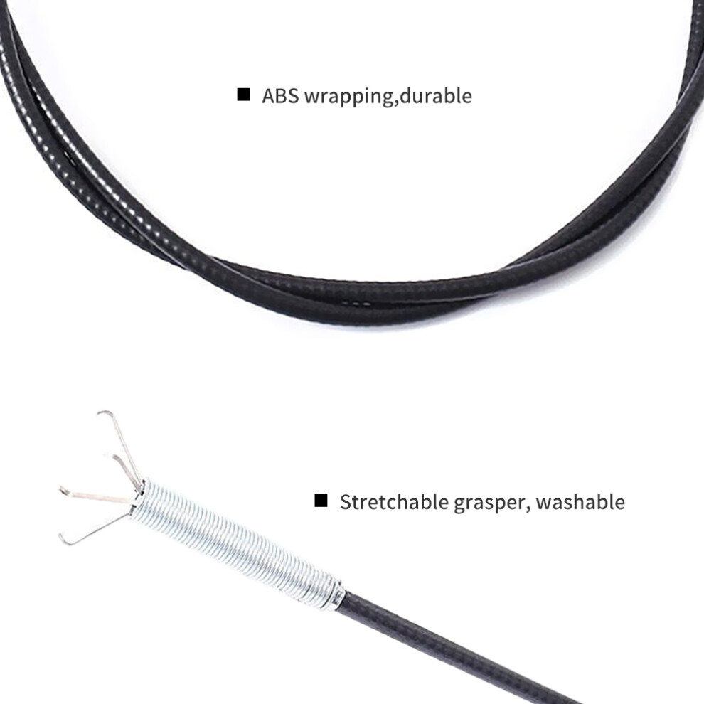 Stainless Steel Drain Snake Auger Kit 1.6M-3Pcs,Clearing Clogged Pipes 8311392224076