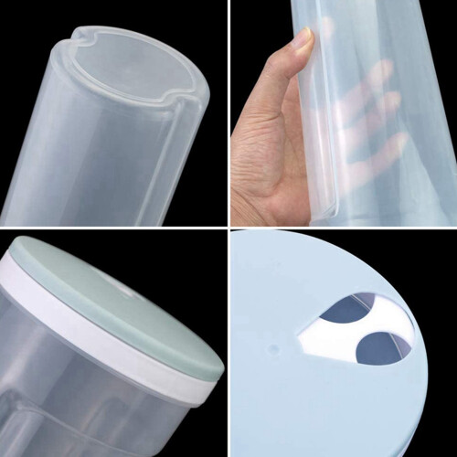 4 Pcs 2L Tall Clear Spaghetti Pasta Storage Container with Adjustable Lid,Multi-Purpose Plastic Kitchen Food Storage Jar 2