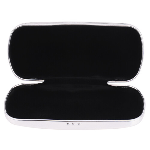 2X Glasses Case, Aluminum Hard Shell Eyeglasses Case Striped Spectacles Box 2