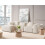 Beliani Corner Sofa 3 Seater DOLVA Corduroy Off-White Right Hand 2