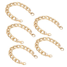 Gold Metal Chain and Double-Head Buckle for Phone & Bag DIY Accessories 5 Pack