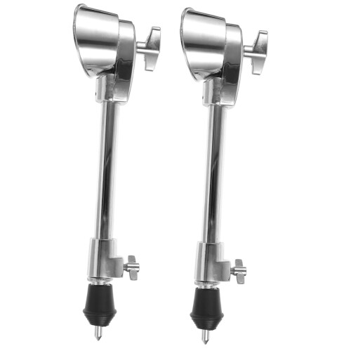 2pcs Silver Metal Drum Support Legs Replacement for Floor Tom with NonSlip Stable Design