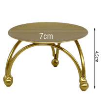 European Style Candlestick Iron Candle Holders Retro Round Table Golden for Home Festive Ornament 2Pcs