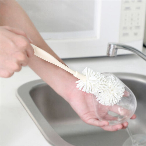 2X Sponge Brush Short Handle Cup Scrubber Cleaner Kitchen Cleaning Tool Bottle 2