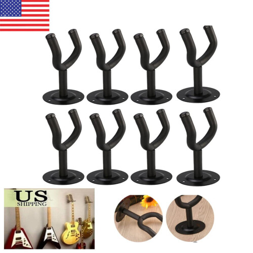8pcs Round Guitar Wall Hanger Set, Space Saving Secure Mount for All Instruments, Easy Install 1