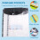 12 Pack A4 Punched Pockets Plastic Wallets - 11 Holes Expandable Binder Pocket Envelope File Folders 6