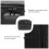 Document Bag with Lock, Fireproof 3-Layer Document Storage Box with Waterproof Zipper,Used for Laptops, Documents B 7