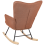 Beliani Rocking Chair OULU Fabric Brown 5