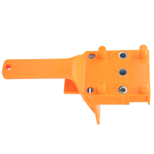8-Piece Woodworking Drill Hole Locator Set, Adjustable, Orange