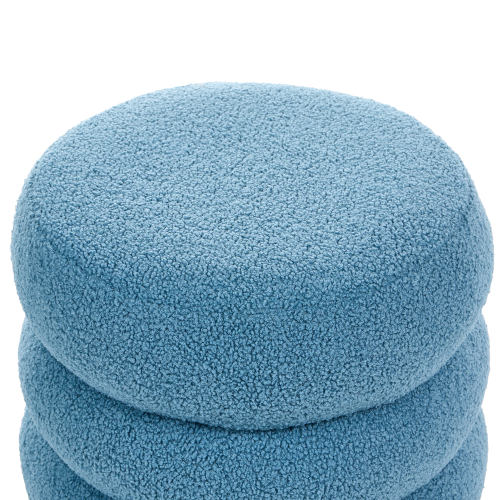 Beliani Pouffe SUMPTER Boucle Blue 2
