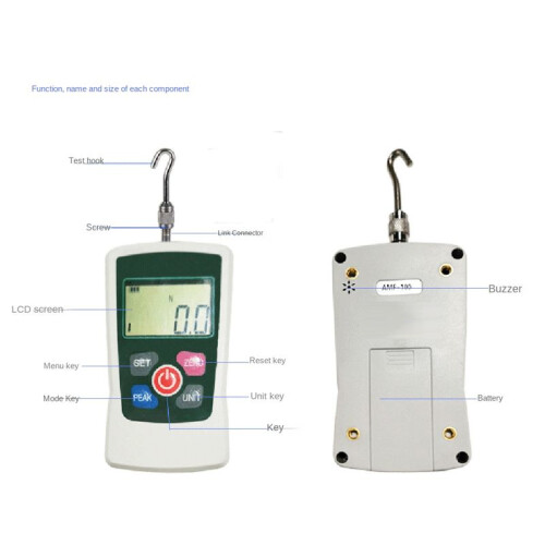 Small Digital Push Pull Force Gauge Portable Dynamometer Gauge ZMF-2-500N Pull Tester Kilogram Pull Tester 1