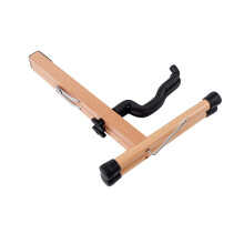 Foldable Wooden Guitar Stand with Protective Pads for Acoustic Bass and Ukulele