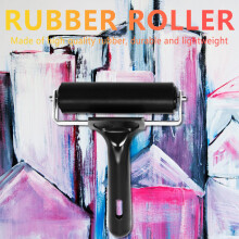 Rubberen Roller, Set van 2 (6 en 10 Cm), Inktbrayerroller, Perfect voor Drukwerk, Behang, Blokdruk Stempelen