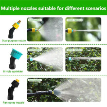 Electric Garden Watering Spray with 5 Meters Hose USB Adjustable Lawn Sprayer Nozzle Sprinkler Weeds Plant