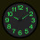 Silent Quartz Wall Clock 12in White Frame, Luminous, Battery Powered 3